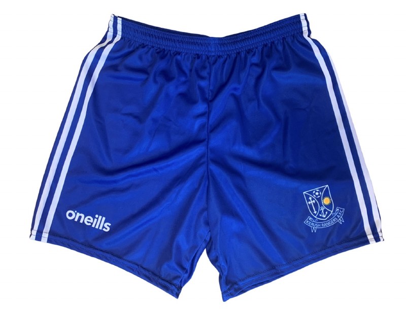 O Neills Kilrush Rangers Soccer Shorts Royal Blue White Size Medium Central Sports